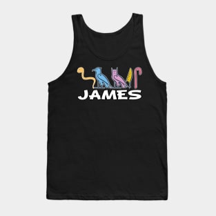 JAMES-American names in hieroglyphic letters-James, name in a Pharaonic Khartouch-Hieroglyphic pharaonic names Tank Top